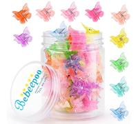 Mini pinzas de mariposa para el pelo, pequeñas pinzas para el pelo con purpurina, accesorios coloridos brillantes para el cabello para niñas y mujeres, lindo, pequeño, juego de 50