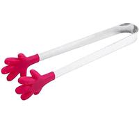 Mini pinzas de silicona para utensilios de cocina, mango de acero inoxidable, forma de mano para cocinar con hielo de azúcar, 5 unidades, accesorios de cocina. Durabilidad