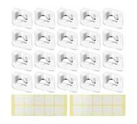 Mini Pinzas Luminosas Interior,20 Piezas Gancho De Cable Adhesivo | Organizador De Cables Transparente - Para Propietarios Organizadores Boda Piso Jardín Dormitorio Balcón