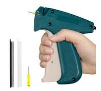 Mini pistola de costura para ropa, costura fina, fijador rápido de ropa, costura, acolchado, dobladillo, kit de pistola de etiquetado de puntada rápida con 2 agujas, 2500 negro y 2500 blanco, cierre