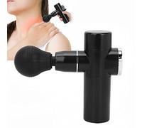 Mini pistola de masaje muscular, pistola de masaje portátil de tejido profundo, masajeador de percusión eléctrico silencioso con carga USB, modo de 4 velocidades(Negro)