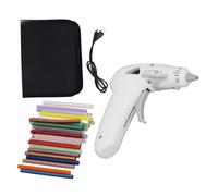 Mini pistola de pegamento termofusible inalámbrica, sistema de calefacción rápida, pistola de pegamento portátil recargable con soporte de seguridad para manualidades de bricolaje, arte, decoraciones