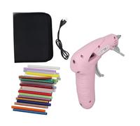 Mini pistola de pegamento termofusible inalámbrica, sistema de calefacción rápida, pistola de pegamento portátil recargable con soporte de seguridad para manualidades de bricolaje, arte, decoraciones