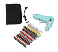 Mini pistola de pegamento termofusible inalámbrica, sistema de calefacción rápida, pistola de pegamento portátil recargable con soporte de seguridad para manualidades de bricolaje, arte, decoraciones