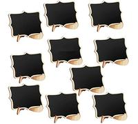 Mini Pizarra,20 Piezas Rectángulo Pizarras de Madera para Fiesta Tienda Mensaje de Número Decoración de Eventos