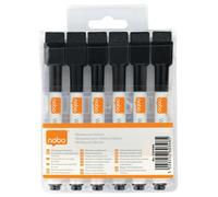 Mini Pizarra Blanca Rotuladores Con Magnético Borrador,6 Paquete Negro - 2104184