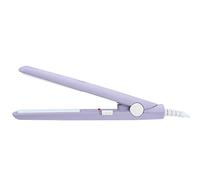 Mini Plancha De Cerámica Iónica Turmalina Plana, Mini Plancha Para El Pelo, 2 En 1 Plancha De Pelo Rizador Calentamiento Herramienta Peinado Para Viajes (EU Plug Púrpura)