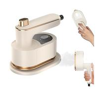 Mini plancha de vapor, vaporizador portátil con placa base, plancha de viaje plegable con depósito de agua de 50 ml, plancha de vapor colgante compacta para el hogar