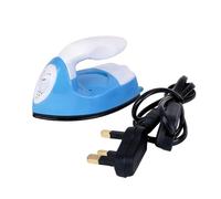 Mini plancha eléctrica de mano para manualidades, portátil, ABS, ropa de viaje, mini planchas para cuentas fusibles, costura, patchwork, prensa de calor, calcomanías de nombre (azul, mini planchas)