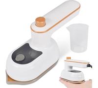 Mini plancha, plancha, plancha portátil, plancha para planchar, plancha de vapor, cepillo de vapor para casa, de viaje (blanco)