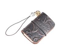 Mini planificador en miniatura Diario de piel sintética Cuaderno Vintage Pocket Diary portátil multifunción para mujeres hombres oficiales artistas arquitectos compacto café oscuro