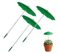 Mini Plant Umbrella - 3 Piece Retractable Shade Set, Small Seedling Rain Shield, Adjustable Flower Bed Cover | Durable Garden Protector, Outdoor Deck Lawn Backyard Porch Patio Balcony Greenhouse Tool