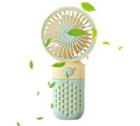 Mini Pocket Fan - Cute USB Rechargeable Hand, Fan Lightweight Compact Design with Adjustable Speed for Makeup Outdoor Events Travel Use Durable ABS Battery Powered Cooler Personal Desk