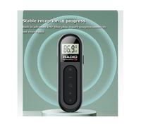 Mini Pocket Fm Radio Rechargeable Portable 76-108mhz Radio Receiver with Backlight Lcd Display Wire-hy