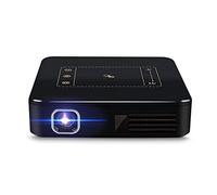 Mini Pocket Projector 4K Smart DLP Portable LED WiFi Built-in Battery Home Theater Projector (Color : A Size : 114 x 114 x 29 mm)