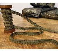 Mini Pom Pom Bobble Trim Flecos Pompom Recorte - 5 mm Tamaño - 23 colores (Se venden por metro) #E Olive