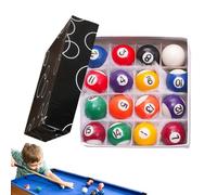 Mini Pool Balls Set, 16-Piece Billiards Balls for Educational Fun, Resin Mini Games Toys for Tabletop Play, Ideal for Boys, Girls, and Kids, 3.2x3.2cm and 3.8x3.8cm