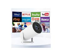 Mini Portable Bluetooth Auto Projector, 12000L Smart 4K Full Hd Video Projector Supported, With Wifi 6, Bt 5.0, Back[H179]