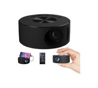 Mini portable USB projector for iPhone only with remote control, built-in speaker, audio port, compatible with iPhone