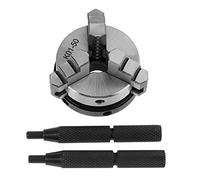 Mini portabrocas de torno de 3 mandíbulas K01-50 de 3 mandíbulas para carpintería, mandril manual autocentrante, mandril manual para carpintería, portabrocas de aire con manómetro