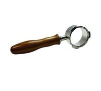 Mini Portafiltro Desnudo Con Cesta De 1/2/4 Tazas, Compatible Con Donlim/Homix/Gypas/Sachi/Nikai/Hibrew/Oster/Barsetto, Mango De Café De 3 Orejas De 51mm.(D red wood,With 4 cup basket)