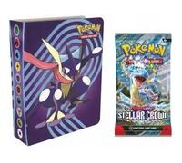 Mini Portafolio + Sobre Stellar Crown - Inglés - Cartas Pokemon Originales Tcg