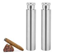 Mini portátil Botella de Vino, 2 Petacas De Metal Para Puros Petaca De Tubo De Acero Inoxidable 1 oz acero inoxidable Tubed bolsillo petaca vino para Guardar Whisky