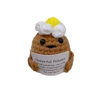 Mini Positive Potato,Muñeca de Punto Muñeca de Patata,Creativo Lana de Punto Muñeca de Patata con Tarjeta de Energía,para Amigos, Parejas, Familia, Niños