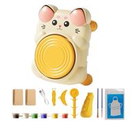 Mini Pottery Wheel - ABS 22x15.6x10.5cm | At Home Interactive Pottery Set | DIY Craft Project Tool For Kids Boys Students For Homeschooling Classroom Art Classes Home School Party