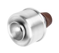 Mini Práctica de Trompeta Muda Aleación de Aluminio Silenciador Ideal para Practicar el Aprendizaje de Niños Adultos Principiantes (Plata)