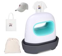 Mini prensa de calor, verde, prensa de transferencia de máquina de trazador con base de seguridad aislada, prensa de planchado para camisetas, zapatos, bricolaje, pequeños proyectos de vinilo HTV