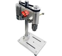 Mini prensa de taladro de mesa, herramienta de relojería ajustable de velocidad de precisión, rango de sujeción de 0,3 a 6,5 mm para bricolaje y reparación de relojes