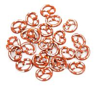 Mini Pretzels Mesa, Set de 24: Adornos Oktoberfest pequeños, Accesorios bávaros, Detalles Fiesta Cerveza, Ideas para cumpleaños, ambientación Tradicional Alemana, 3,5 cm