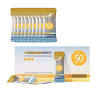 Mini protector solar en tamaño de viaje, mini tubo, loción para pantalla solar con protección UVA/UVB, tamaño de viaje con factor de protección solar 50+, protector solar, resistente al sudor y