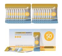 Mini protector solar en tamaño de viaje, mini tubo, loción para pantalla solar con protección UVA/UVB, tamaño de viaje con factor de protección solar 50+, protector solar, resistente al sudor y