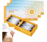 Mini protector solar tamaño de viaje Spf 50 +, crema solar ultra ligera UV Pro-tetion, crema solar resistente al sudor e impermeable de larga duración para cara y cuerpo (3 Caja)