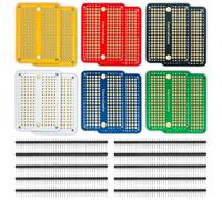 Mini prototipo de placa PCB para electrónica DIY y Arduino - Protoboards soldables chapados en oro (12 mini placas + 10 cabezales de pin macho)