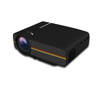 Mini proyector 1080P 1800 lúmenes portátil LCD LED proyector cine en casa compatible con USB 3D Beamer (color: un color, tamaño: YG400) (D YG400) pequeño regalo