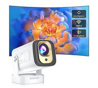 Mini proyector, 4 K, soporte 1080P, proyector de enfoque automático, proyector portátil con WiFi 6 y Bluetooth 5.4, corrección trapezoidal automática, soporte ajustable de 180°, Smart Beamer Android