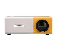 Mini Proyector, 5V 2A Fuente de Alimentación 100-240V Interfaz Multimedia HD 200 LM HiFi HD 1080P Proyector Portátil con Control Remoto para PC (Enchufe de la UE)