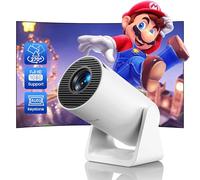 Mini Proyector【Auto Keystone/Tiro Corto】 20000 Lúmenes Proyector Portátil WiFi Bluetooth 4K FHD1080P Soporte, Ángulo 270° Zoom 85% WiMiUS Proyectors WiFi6 Cine en Casa/Exterior para PS5 HDMI USB