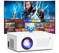 Mini Proyector Bluetooth5.2, Mini Proyector Portátil 50%-100% Zoom Native 1080P Soporte para iOS, Android, Windows, Compatible con TV Stick/HDMI/Smartphone/Consola de Juegos/USB [Incluye Remoto]