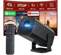 Mini proyector con Android 11, 720P HD proyector, wifi y Bluetooth, corrección trapezoidal automática, portátil para cine en casa y exterior (X500 negro)
