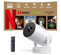 Mini Proyector, Decodificación 4K Full HD 1080P, 20 000 Lúmenes, Sistema Android 11, Wi-Fi 6 y Bluetooth 5.0, Altavoz Hi-Fi Integrado, Proyector Giratorio de 180° para Dormitorio y Cine en Casa