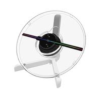 Mini proyector holográfico 3D de Escritorio con Ventilador, Letrero LED, Reproductor Compatible Tarjeta SD for imágenes y vídeo, Ideal for Tiendas, Bares Publicidad