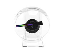 Mini proyector holográfico con Ventilador, Reproductor de Escritorio, luz publicitaria, Soporte for Fiestas, Tiendas, Bares, imágenes y visualización vídeo Amplio ángulo de visión