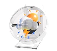 Mini proyector holográfico LED de Escritorio con Pantalla Ventilador, luz publicitaria holográfica 3D, vídeo, Control Remoto