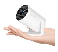 Mini proyector HY300PRO actualizado 2026, proyector portátil compatible con 4K con WiFi y Bluetooth, Keystone automático y rotación de 180°, proyector inteligente de películas para exteriores