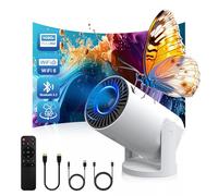Mini proyector inalámbrico con WiFi 6 y 5G, 4K 1080P compatible con proyector portátil giratorio de 180°, proyector de video de pantalla de 17 a 130 pulgadas. Compatible con smartphone, portátil, PC