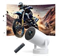 Mini Proyector Inteligente, Proyector de Video Hi-Fi Mejorado con Soporte para 4K 1080P, 300 Lúmenes ANSI, WIFI6 y Bluetooth y Proyector Auto Keystone para Cine en Casa en el Dormitorio